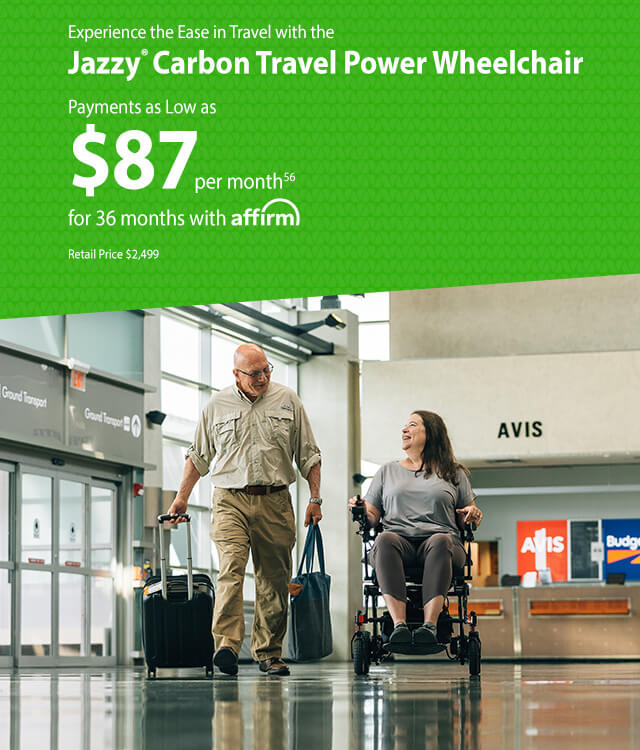Own a Jazzy Carbon Power Wheelchair for only $87/month!