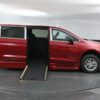 Red Chrysler Pacifica with BraunAbility Side Entry Automatic In Floor conversion