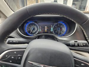 Red Chrysler Pacifica with Driverge Side Entry Automatic Fold Out conversion