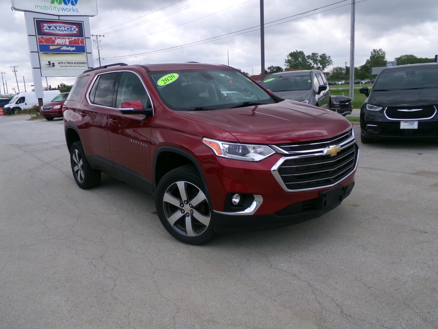 Red Chevrolet Traverse with Freedom Motors Rear Entry Automatic Fold Out conversion