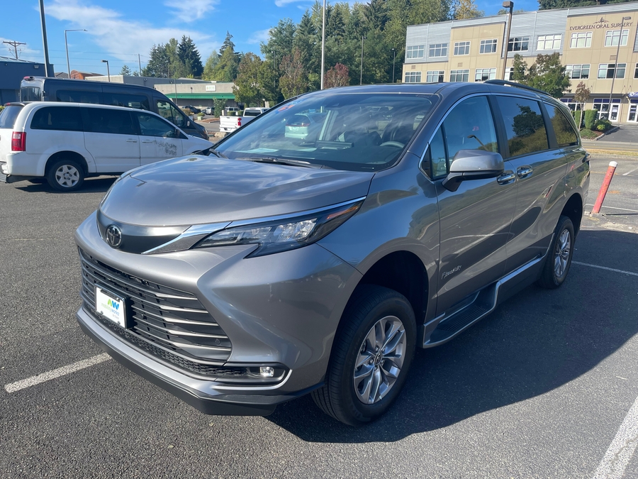 Grey Toyota Sienna with BraunAbility Side Entry Automatic In Floor conversion
