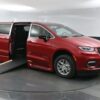 Red Chrysler Pacifica with BraunAbility Side Entry Automatic In Floor conversion