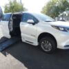 White Toyota Sienna with BraunAbility Side Entry Automatic Fold Out conversion