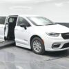 White Chrysler Pacifica with BraunAbility Side Entry Automatic Fold Out conversion