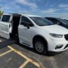 White Chrysler Pacifica with BraunAbility Side Entry Automatic In Floor conversion