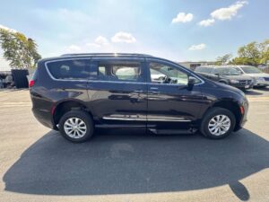 Brown Chrysler Pacifica with BraunAbility Side Entry Automatic In Floor conversion