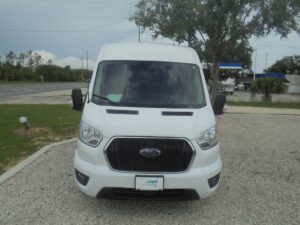 White Ford Transit with Other Rear Entry Automatic Fold Out conversion