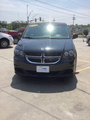 Black Dodge Grand Caravan with Other Rear Entry Manual Fold Out conversion