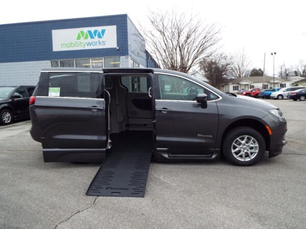 Grey Chrysler Voyager with BraunAbility Side Entry Automatic Fold Out conversion