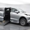 Silver Toyota Sienna with BraunAbility Side Entry Automatic Fold Out conversion