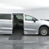 Silver Chrysler Pacifica with BraunAbility Side Entry Automatic In Floor conversion