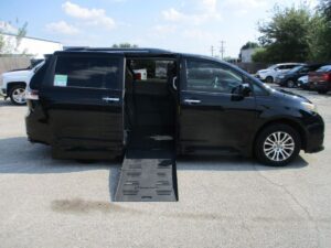 Black Toyota Sienna with BraunAbility Side Entry Automatic Fold Out conversion