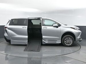 Silver Toyota Sienna with BraunAbility Side Entry Automatic In Floor conversion