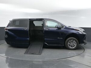 Blue Toyota Sienna with BraunAbility Side Entry Automatic In Floor conversion