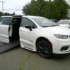 White Chrysler Pacifica with BraunAbility Side Entry Automatic In Floor conversion