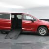 Red Chrysler Pacifica with BraunAbility Side Entry Manual Fold Out conversion