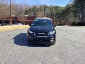Black Chrysler Pacifica with BraunAbility Side Entry Automatic Fold Out conversion