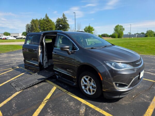 Grey Chrysler Pacifica with BraunAbility Side Entry Automatic In Floor conversion