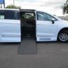 White Chrysler Pacifica with Vantage Mobility Side Entry Automatic In Floor conversion