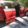 Red Chrysler Pacifica with BraunAbility Side Entry Automatic Fold Out conversion