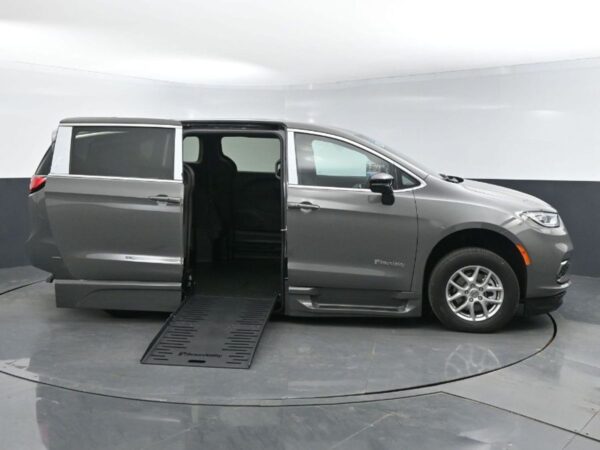 Grey Chrysler Pacifica with BraunAbility Side Entry Automatic Fold Out conversion