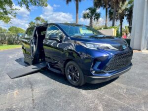 Blue Toyota Sienna with Vantage Mobility Side Entry Automatic In Floor conversion