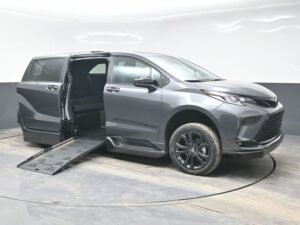 Grey Toyota Sienna with BraunAbility Side Entry Automatic Fold Out conversion