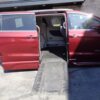 Red Chrysler Pacifica with BraunAbility Side Entry Automatic In Floor conversion