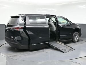 Black Toyota Sienna with BraunAbility Side Entry Automatic Fold Out conversion