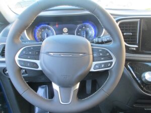 Blue Chrysler Pacifica with Driverge Side Entry Automatic Fold Out conversion