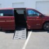 Red Dodge Grand Caravan with BraunAbility Side Entry Automatic Fold Out conversion
