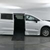 White Chrysler Pacifica with BraunAbility Side Entry Automatic Fold Out conversion