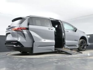 Grey Toyota Sienna with BraunAbility Side Entry Automatic Fold Out conversion