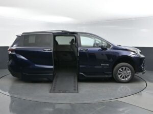 Blue Toyota Sienna with BraunAbility Side Entry Automatic In Floor conversion