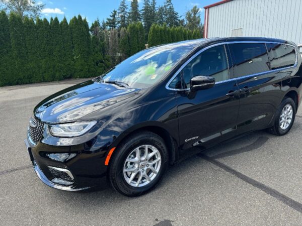 Black Chrysler Pacifica with Driverge Side Entry Automatic Fold Out conversion