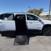White Chevrolet Traverse with BraunAbility Side Entry Automatic In Floor conversion