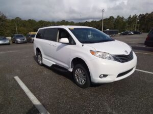 White Toyota Sienna with Vantage Mobility Side Entry Automatic In Floor conversion