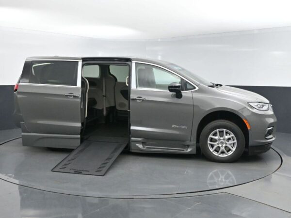 Grey Chrysler Pacifica with BraunAbility Side Entry Automatic In Floor conversion