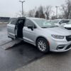 Silver Chrysler Pacifica with Driverge Side Entry Automatic Fold Out conversion