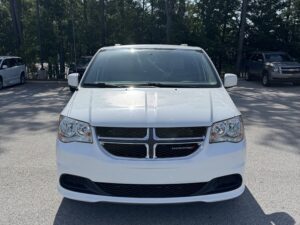 White Dodge Grand Caravan with BraunAbility Side Entry Manual Fold Out conversion