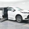 White Toyota Sienna with BraunAbility Side Entry Automatic Fold Out conversion