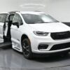 White Chrysler Pacifica with BraunAbility Side Entry Automatic Fold Out conversion