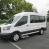 White Ford Transit with Driverge Rear Entry Automatic Fold Out conversion