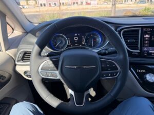 Blue Chrysler Pacifica with Vantage Mobility Side Entry Automatic In Floor conversion