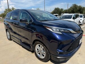 Blue Toyota Sienna with Vantage Mobility Side Entry Automatic In Floor conversion