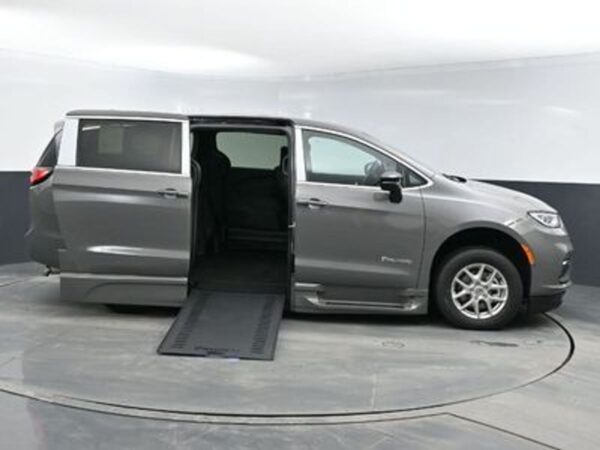 Grey Chrysler Pacifica with BraunAbility Side Entry Automatic In Floor conversion