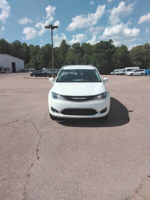 White Chrysler Pacifica with Vantage Mobility Side Entry Automatic In Floor conversion