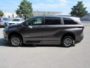 Grey Toyota Sienna with BraunAbility Side Entry Automatic Fold Out conversion