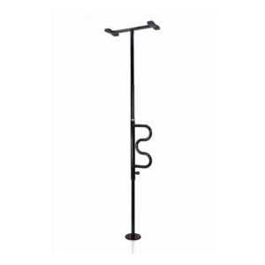 Security Pole and Grab Bar - Black