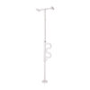 Security Pole and Grab Bar - White